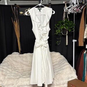 Lauren Ralph Lauren White Midi Wrap Dress